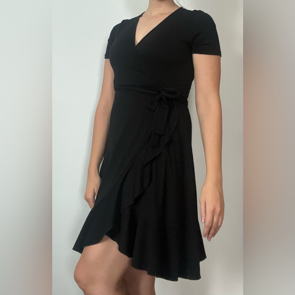 Elegant Black Wrap Dress